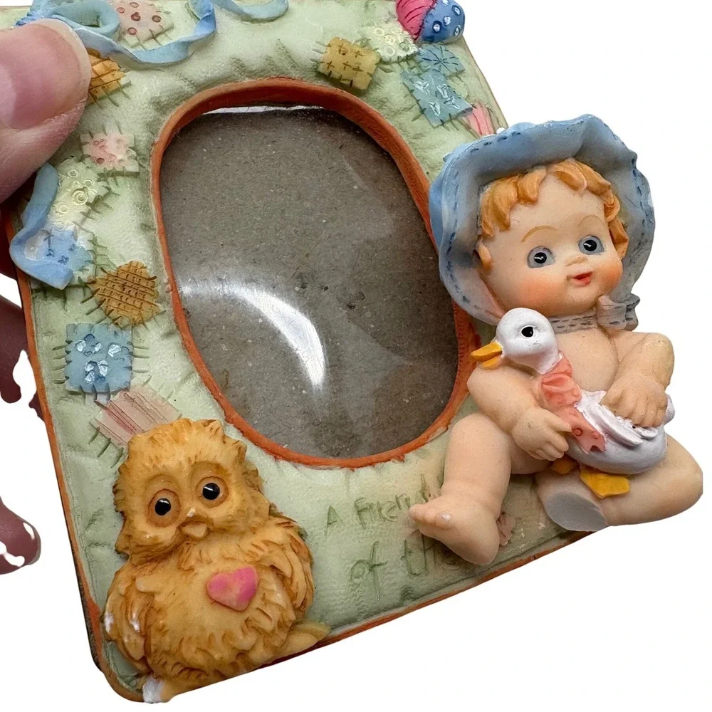 Baby Owl Duck 3D Resin Picture Frame Patchwork Cottagecore 4